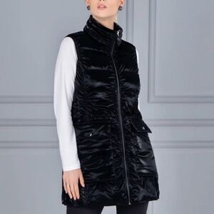 Women’s Black Puffer Vest purchased in London. Never worn.